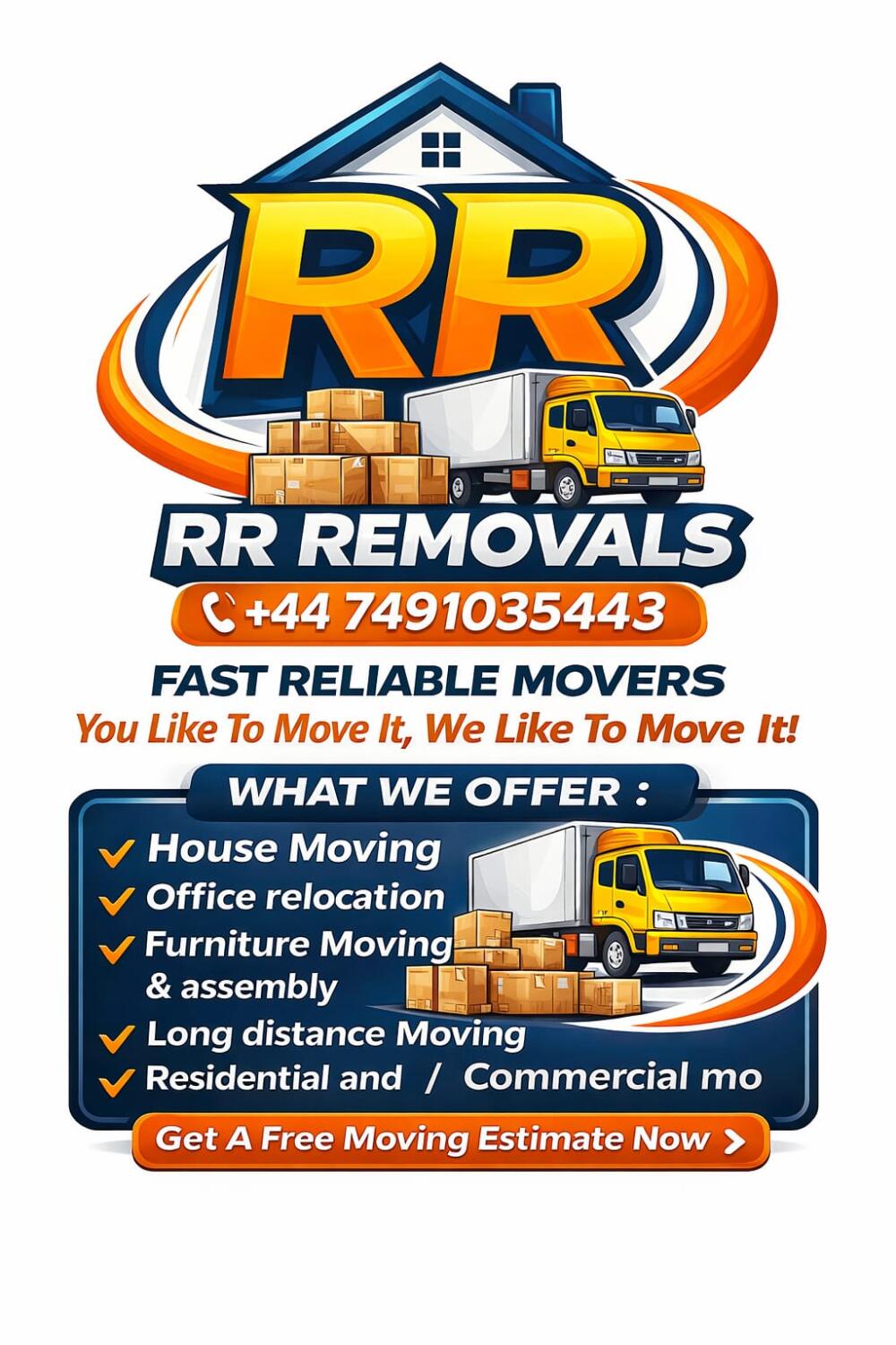 RR REMOVALS, Wembley man and van reference image 1