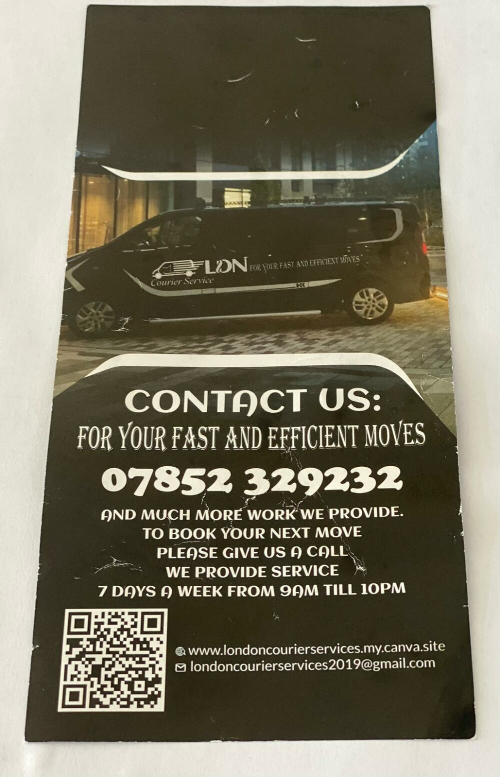 LDN Courier and removal service, London man and van reference image 4