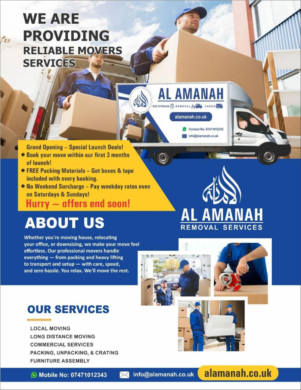 NiazAl Amanah Box Storage, Removal and Cargo Servicess, Hayes man and van reference image 4